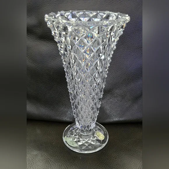 Vintage Lead Crystal Trumpet Vase - Picture 4 of 7